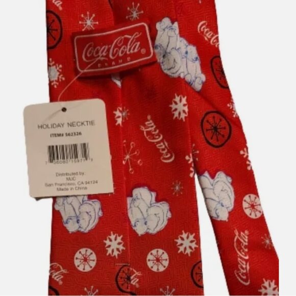 Vintage Coca-Cola Polar Bears Holiday Necktie | Christmas | Seasonal | Novelty - Picture 3 of 5